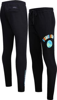 PRO STANDARD Men's Pro Standard Black Golden State Warriors Washed Neon Sweatpants