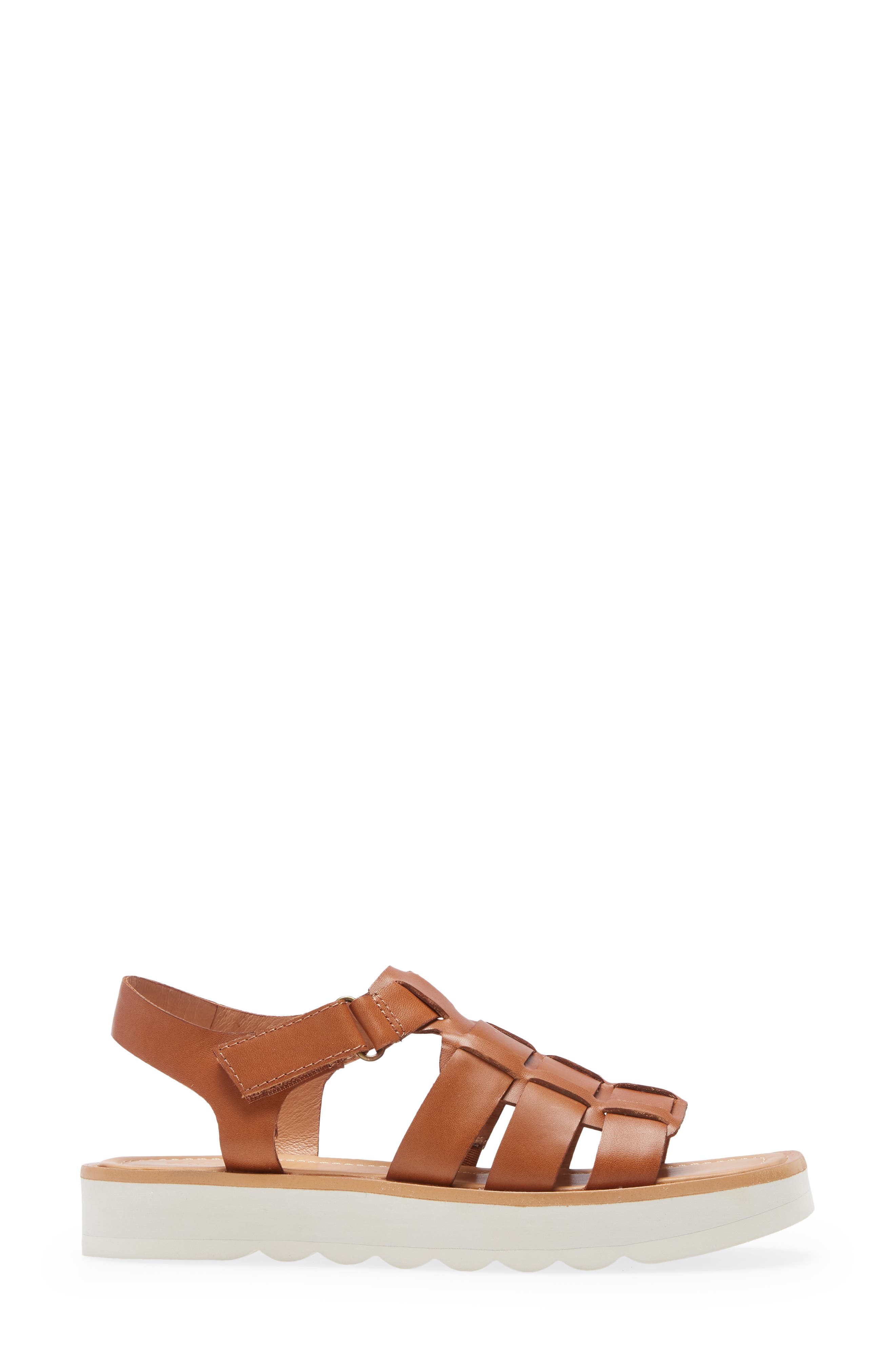 The Fisherman Flatform Sandal, Alternate, color, ENGLISH SADDLE