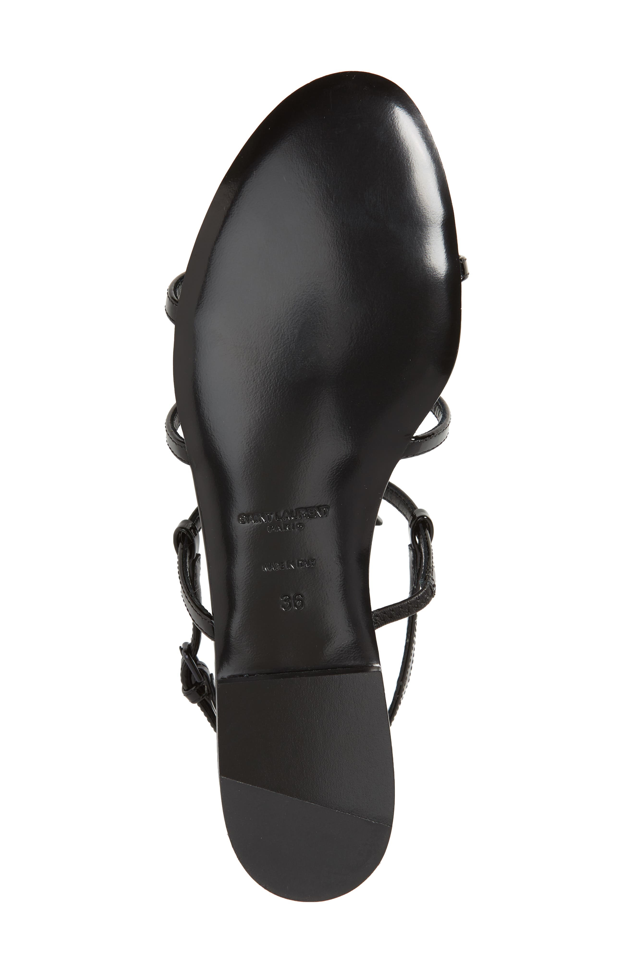 Saint Laurent Cassandra Logo Sandal, Alternate, color, 