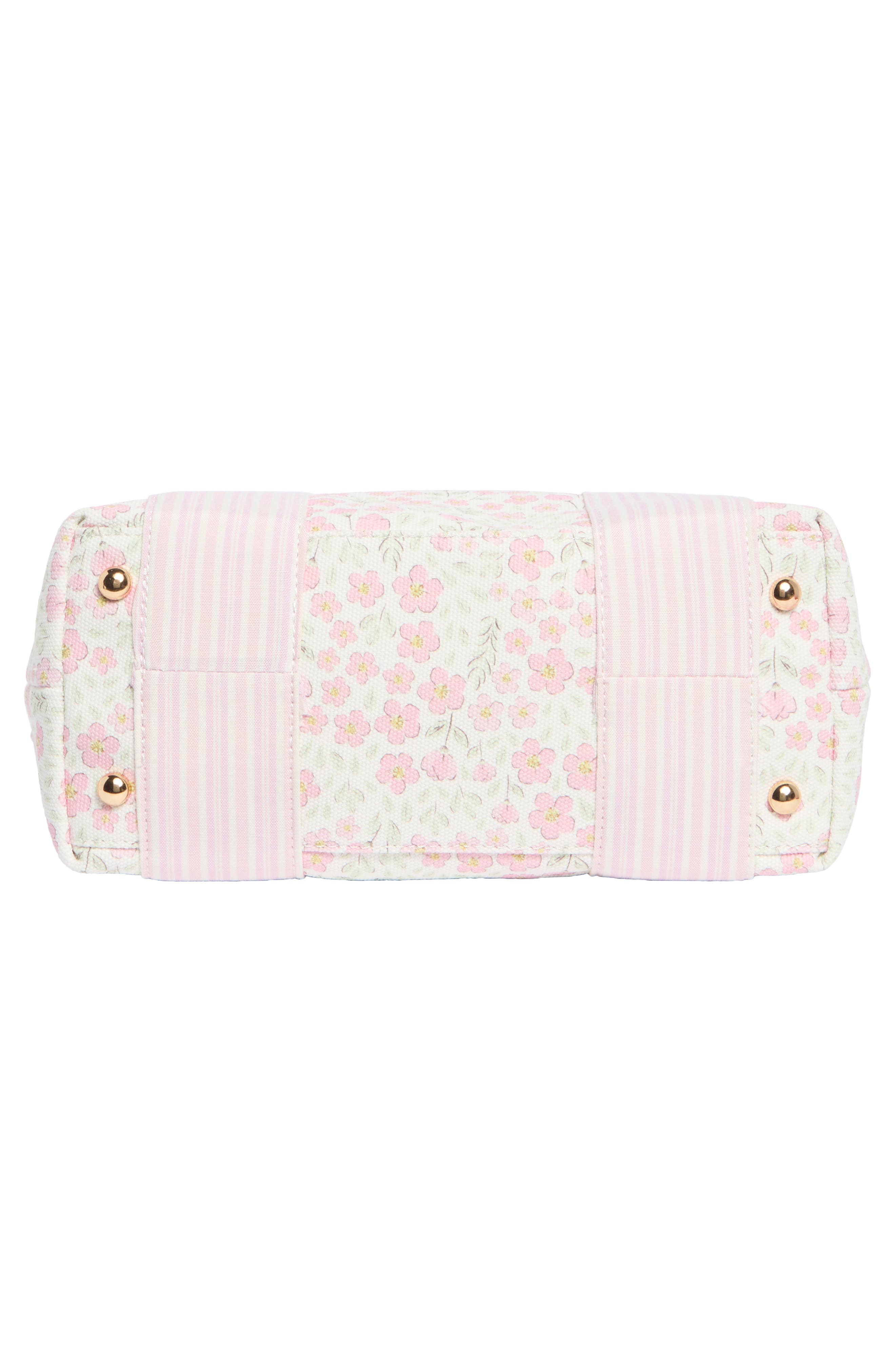 Nanette Lepore Bow Handle Tote, Alternate, color, Pretty Petals-Pink Gingham