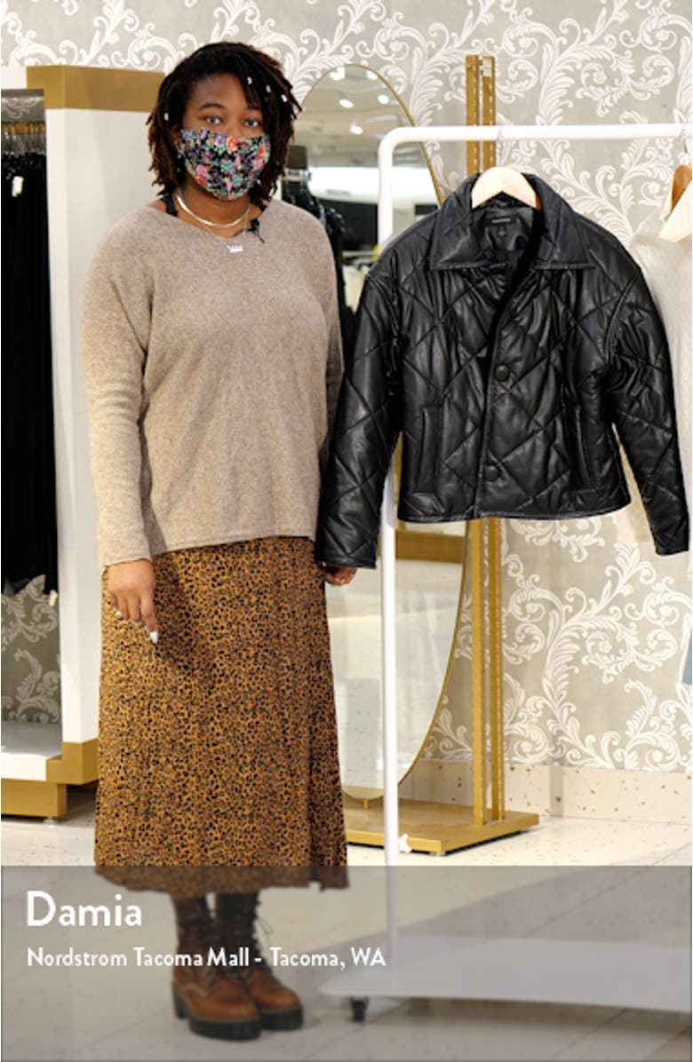 Quilted Faux Leather Jacket, sales video thumbnail