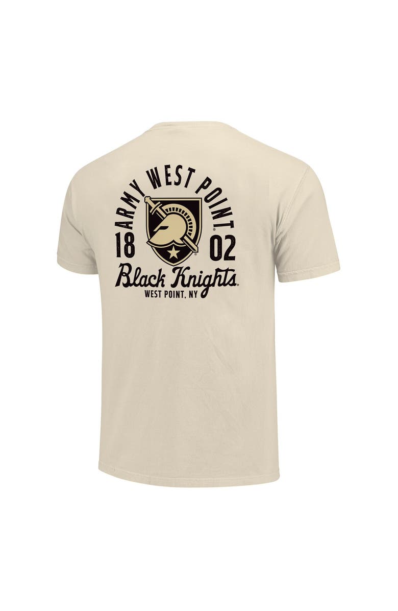 IMAGE ONE Men's Cream Army Black Knights Comfort Colors Mascot Overlay T-Shirt, Alternate, color, Cream