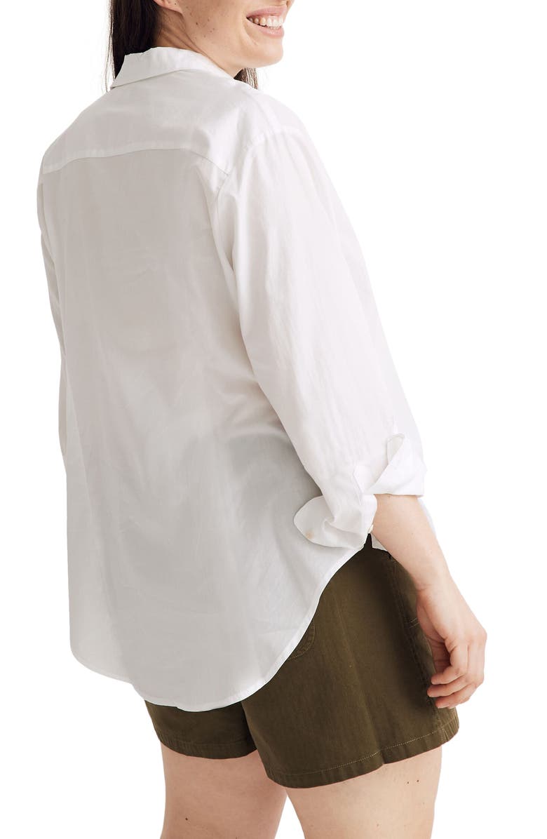 Madewell Oversize Poplin Ex-Boyfriend Shirt, Alternate, color,
