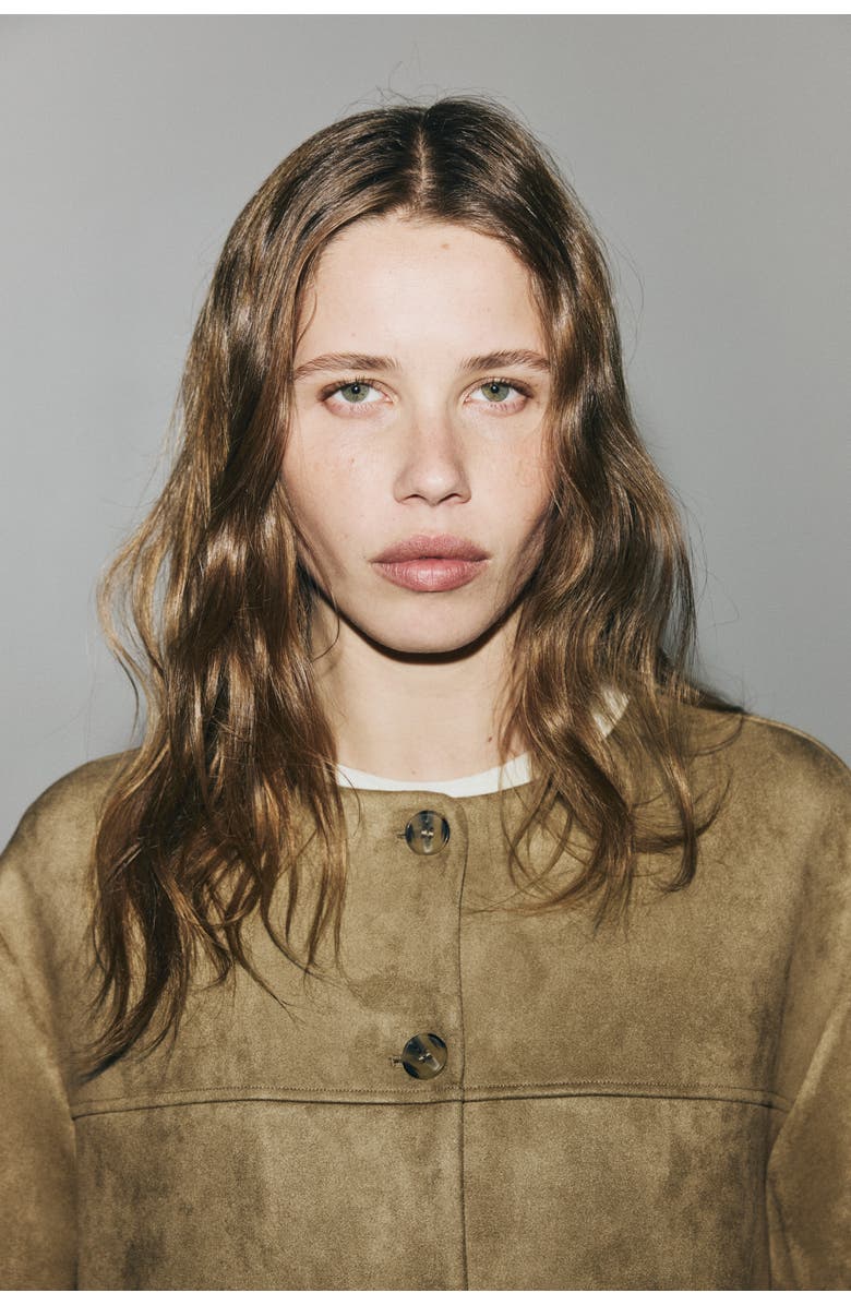 H&M Napped Jacket, Alternate, color, Beige