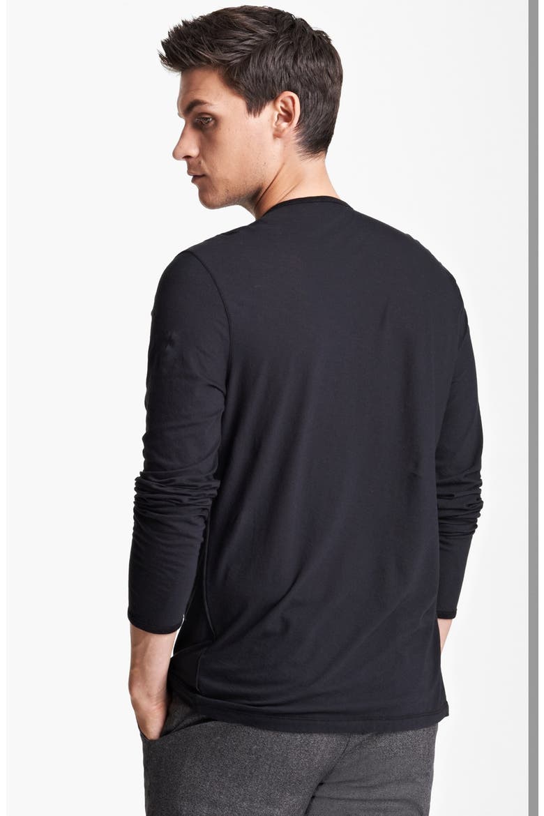 Collection Jersey Cotton Henley, Alternate, color, BLACK