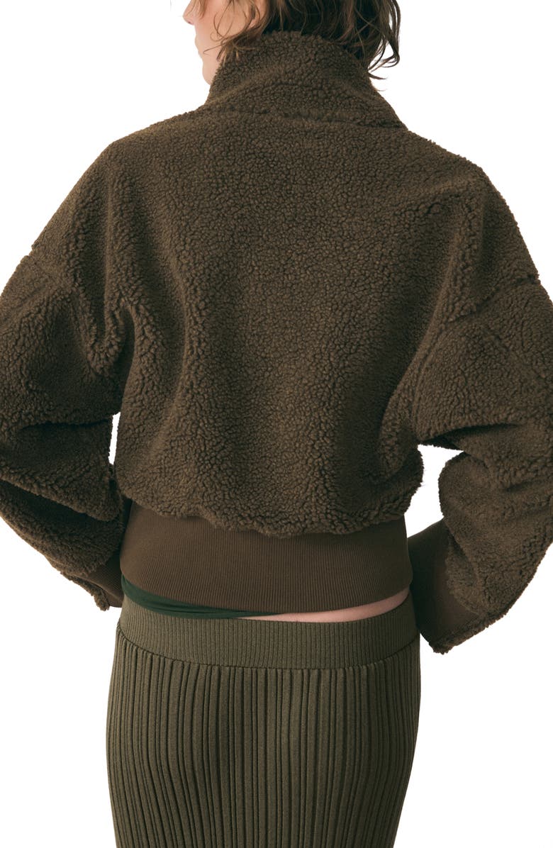 MANGO Faux Shearling Pullover, Alternate, color, 