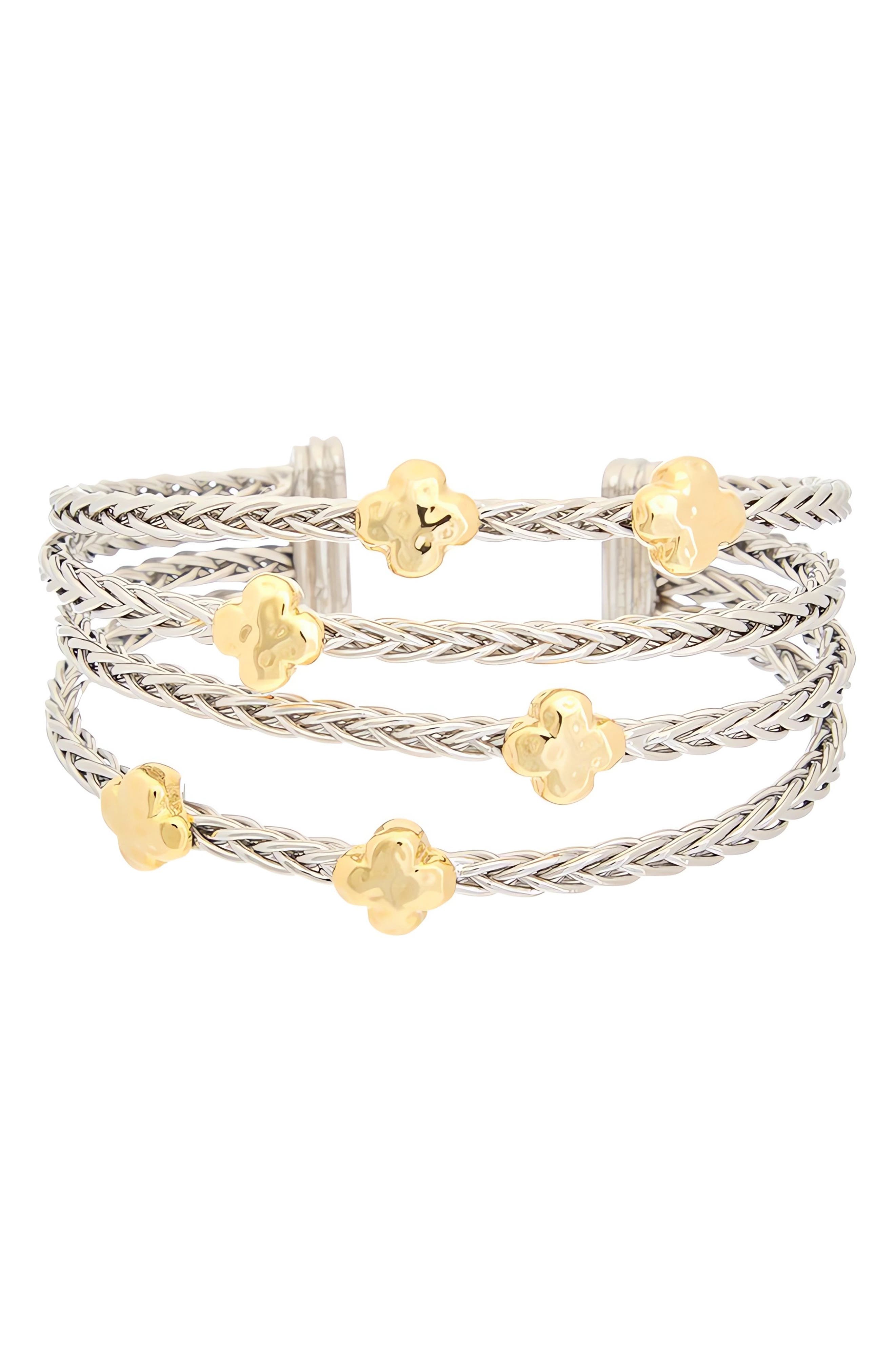 Juvell Two-Tone Cuff Bracelet