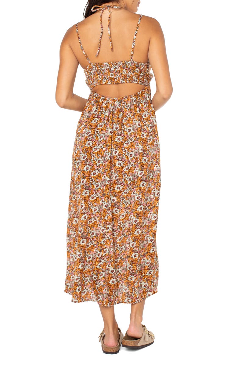 Roxy Sunshine Crush Floral Midi Dress, Alternate, color, Lilas Desert Ditsy