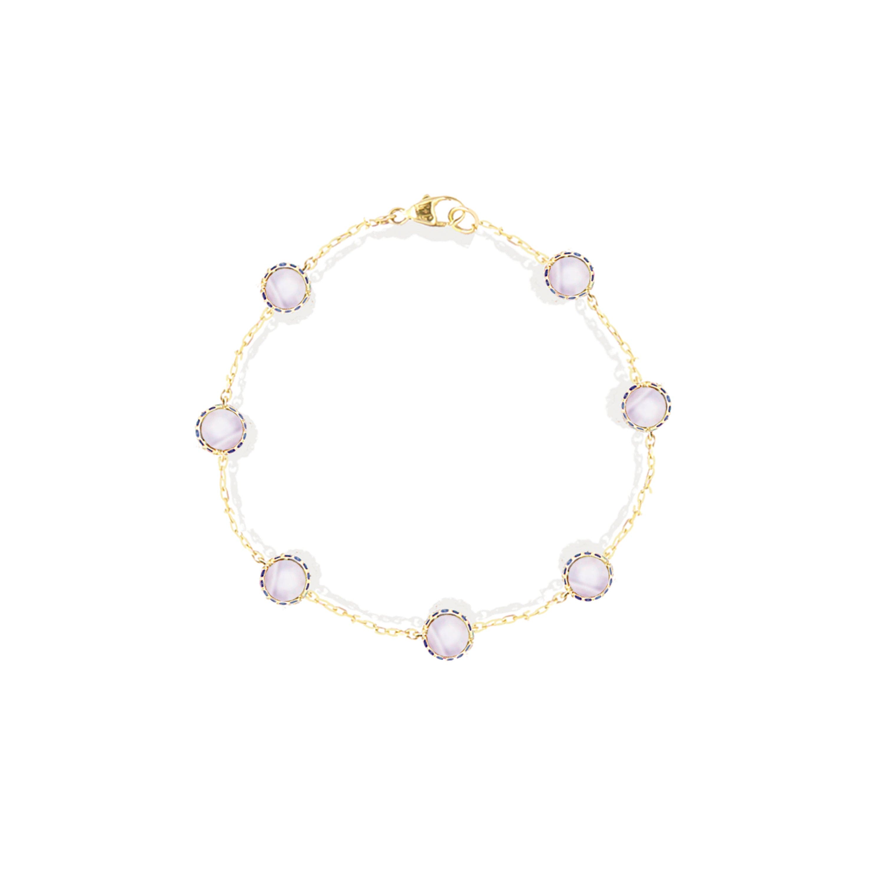 Pink Opal & Pink Sapphire-Gold