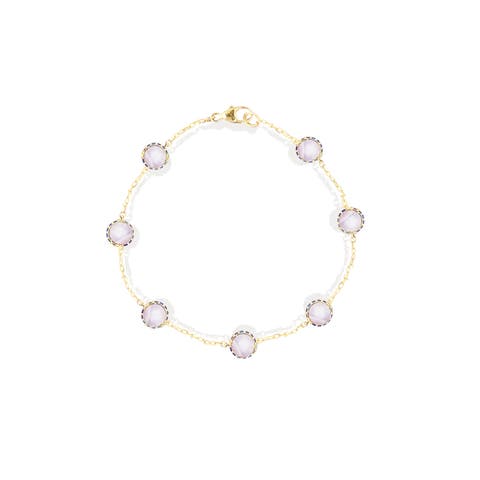 Found Cabochon Station Bracelet
