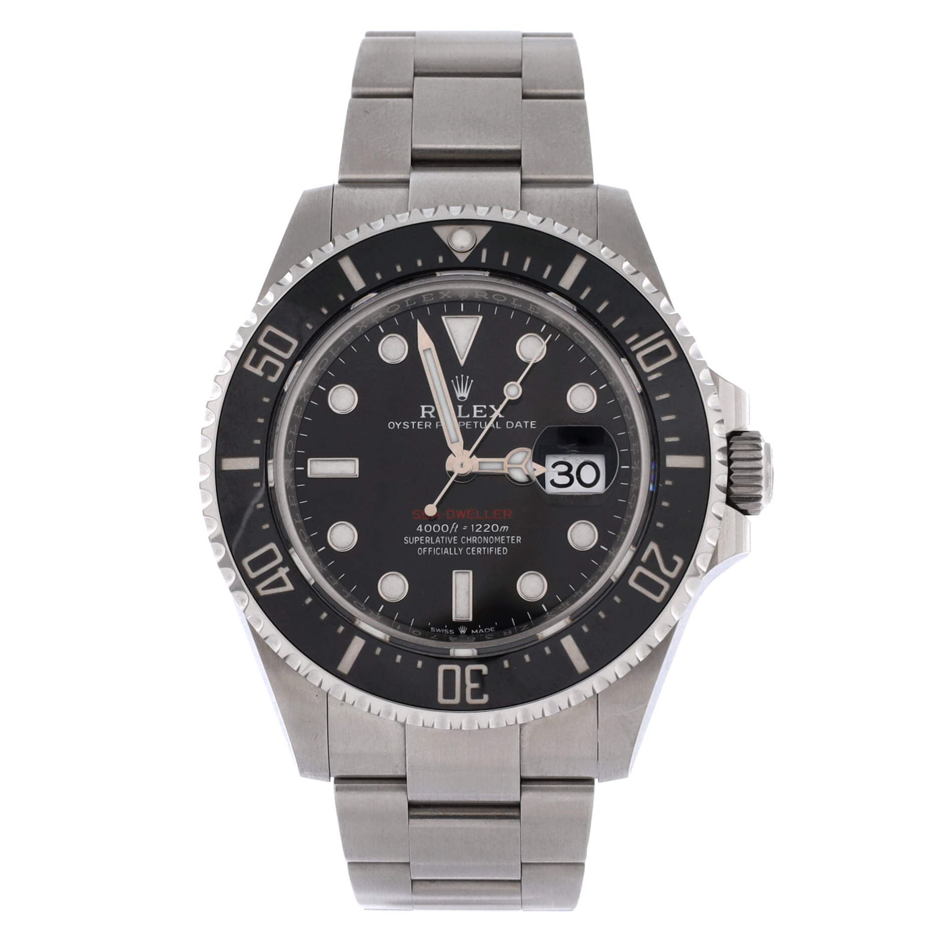 Oyster Perpetual Sea-Dweller Automatic Watch Stainless Steel and Cerachrom 43, Main, color, Metallic Silver