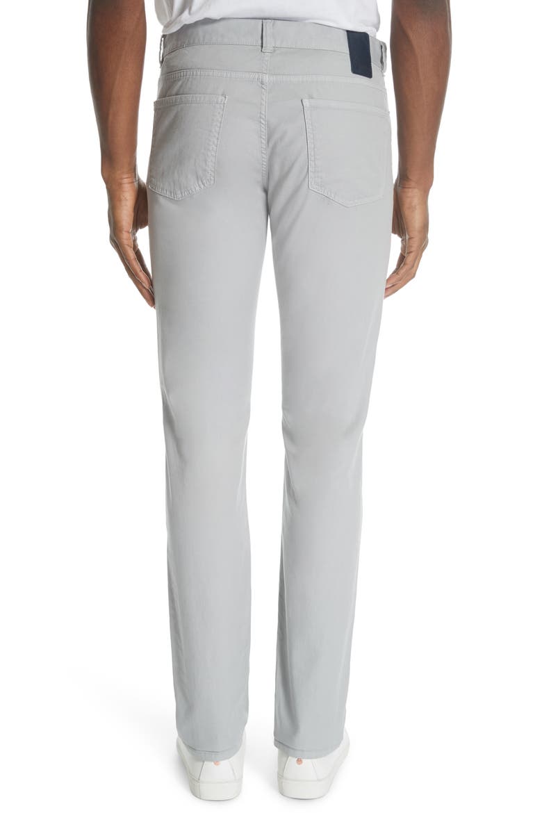 Stretch Wool Classic Fit Five-Pocket Trousers, Alternate, color, GREY