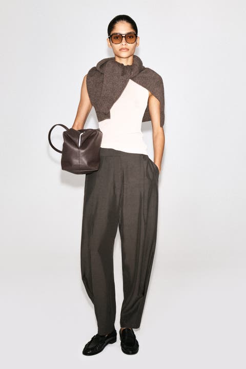 Pleated Balloon-leg Pants