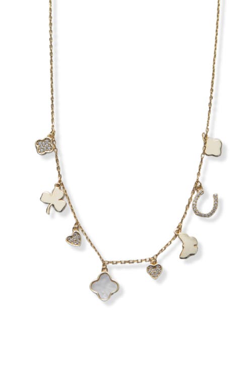 Argento Vivo Sterling Silver Charm Necklace In Gold