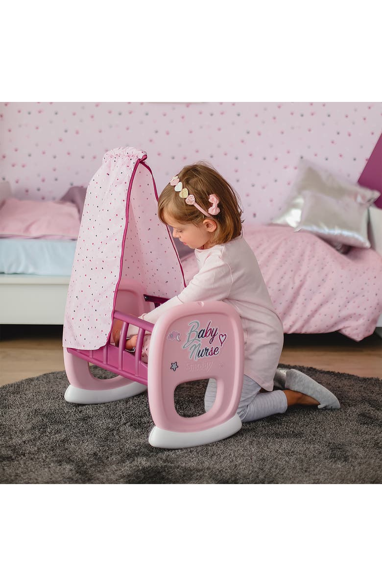 Smoby Toys Baby Doll Nurse Cradle, Pink, Alternate, color, Pink