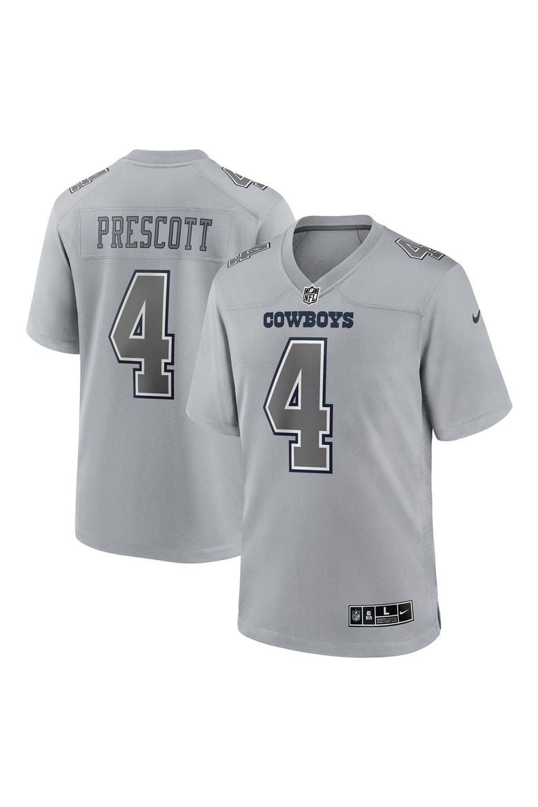Men's Nike Dak Prescott Gray Dallas Cowboys Atmosphere Fashion Game Jersey, Main, color, Gray