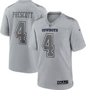 Nike Men's Nike Dak Prescott Gray Dallas Cowboys Atmosphere Fashion Game Jersey