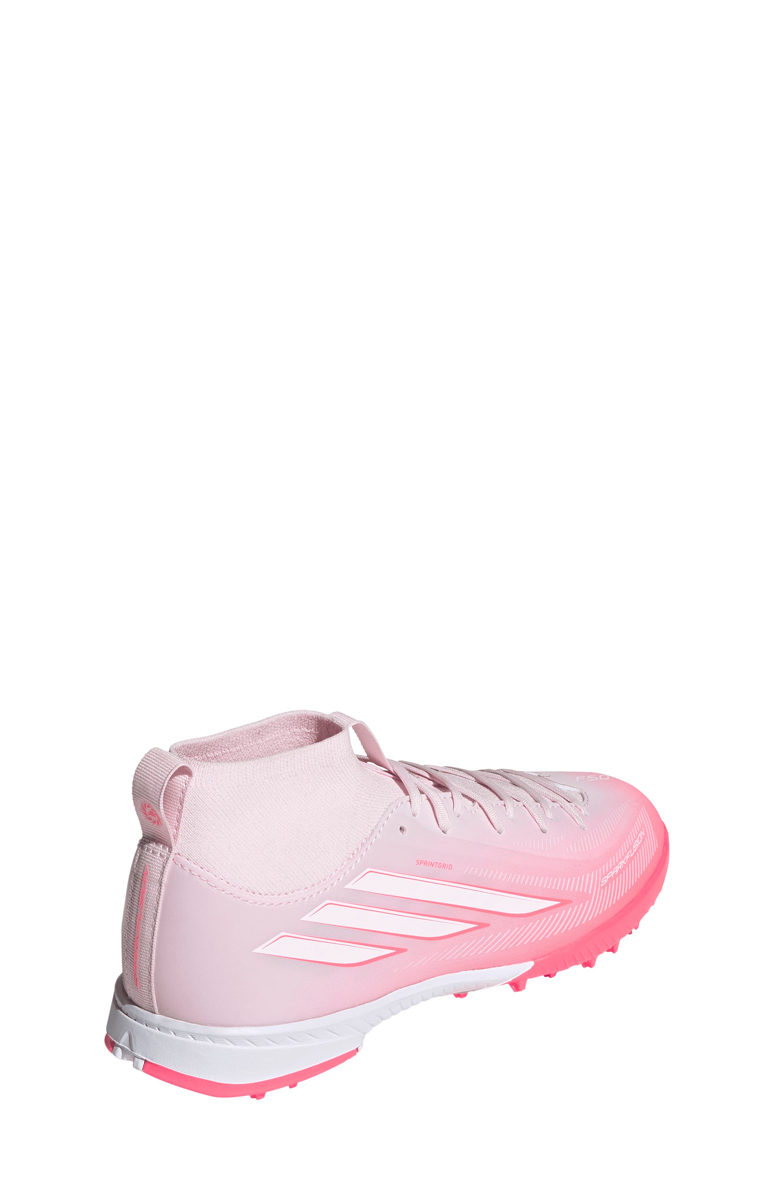 Kids' F50 Sparkfusion League Soccer Cleat, Alternate, color, TURBO/ WHITE/ PINK
