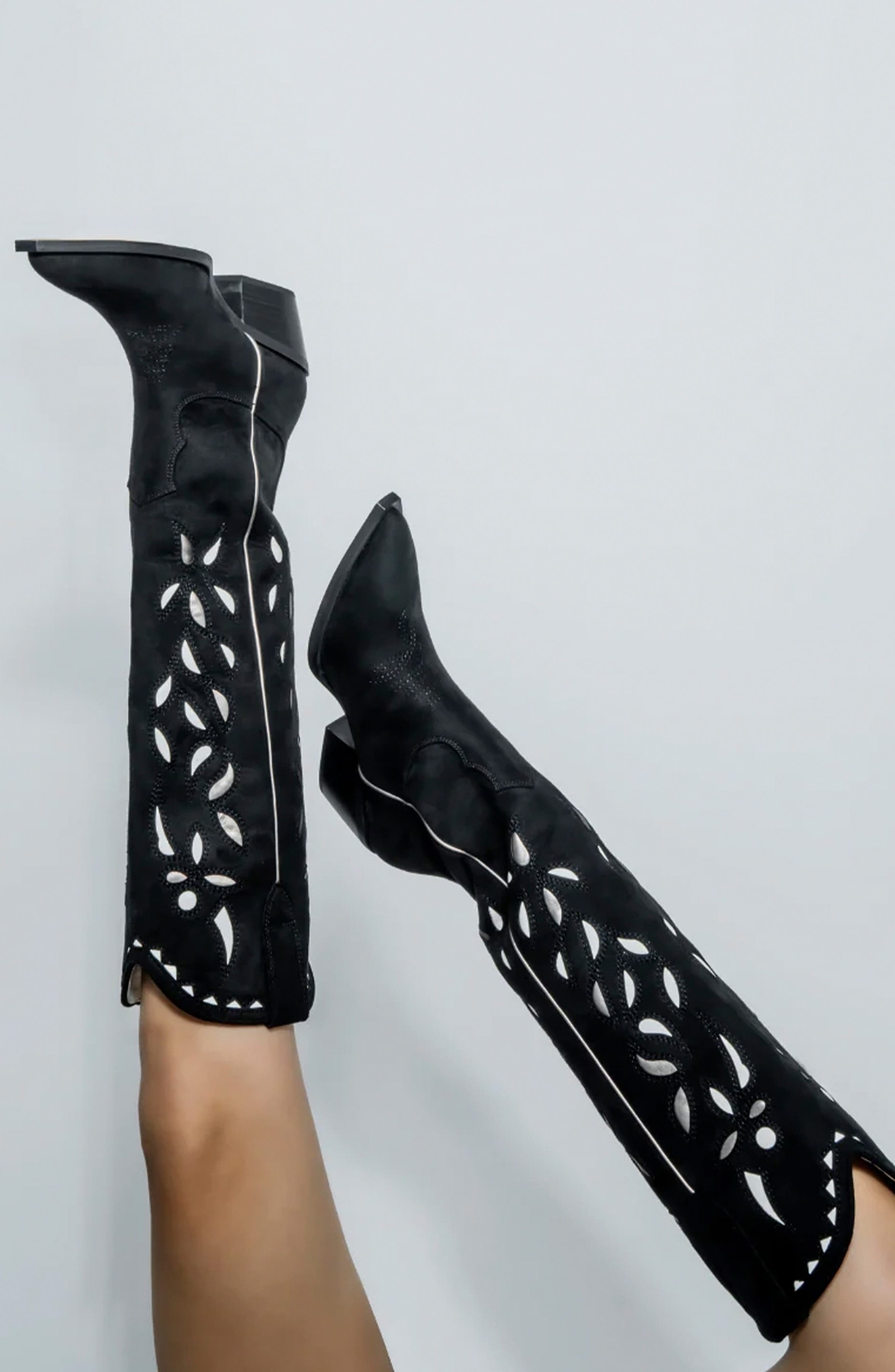 SHUSHOP Zooey Western Boot, Alternate, color, 