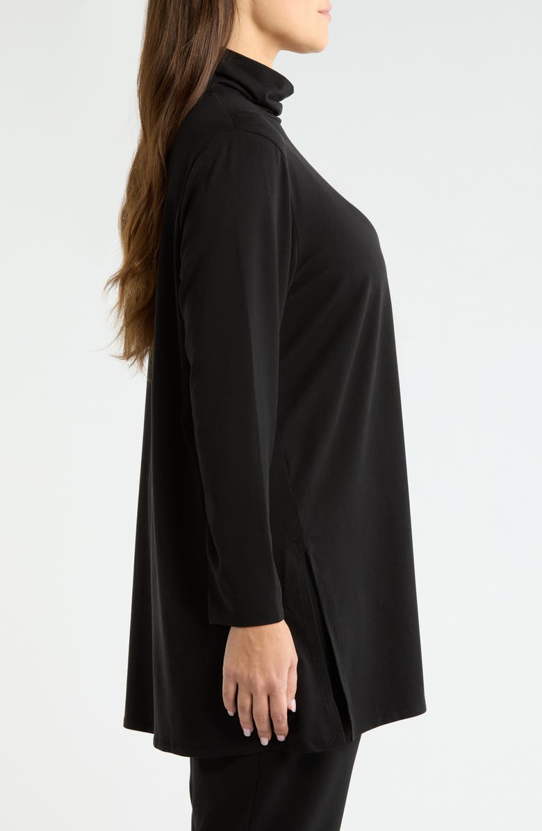 Eileen Fisher Turtleneck Tunic, Alternate, color, Black