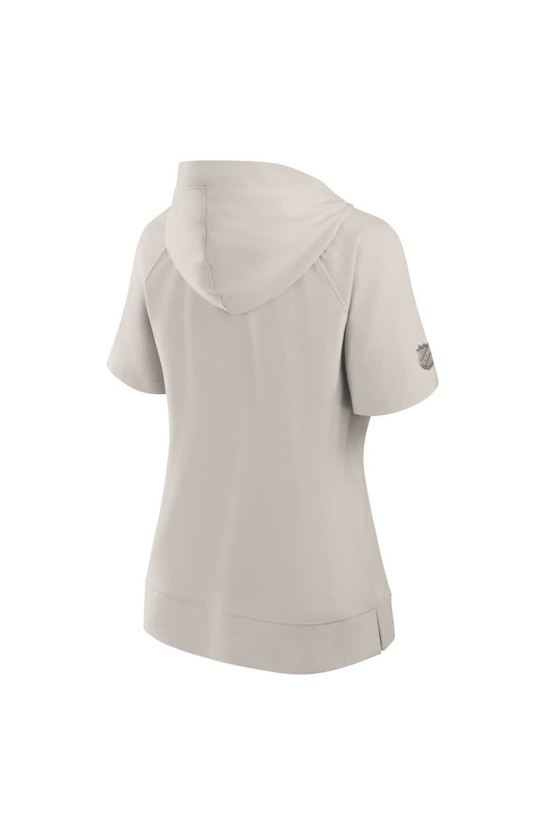 FANATICS Women's Fanatics Cream Vegas Golden Knights Authentic Pro Road Fashion V-Neck Hoodie T-Shirt, Alternate, color, Cream