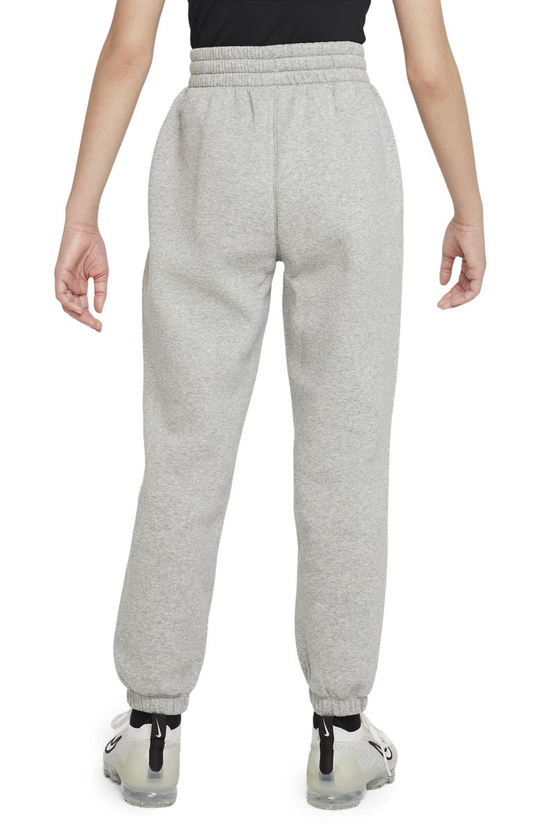 Nike Kids' Sportswear Club Fleece Sweatpants, Alternate, color, Dark Grey Heather/ White