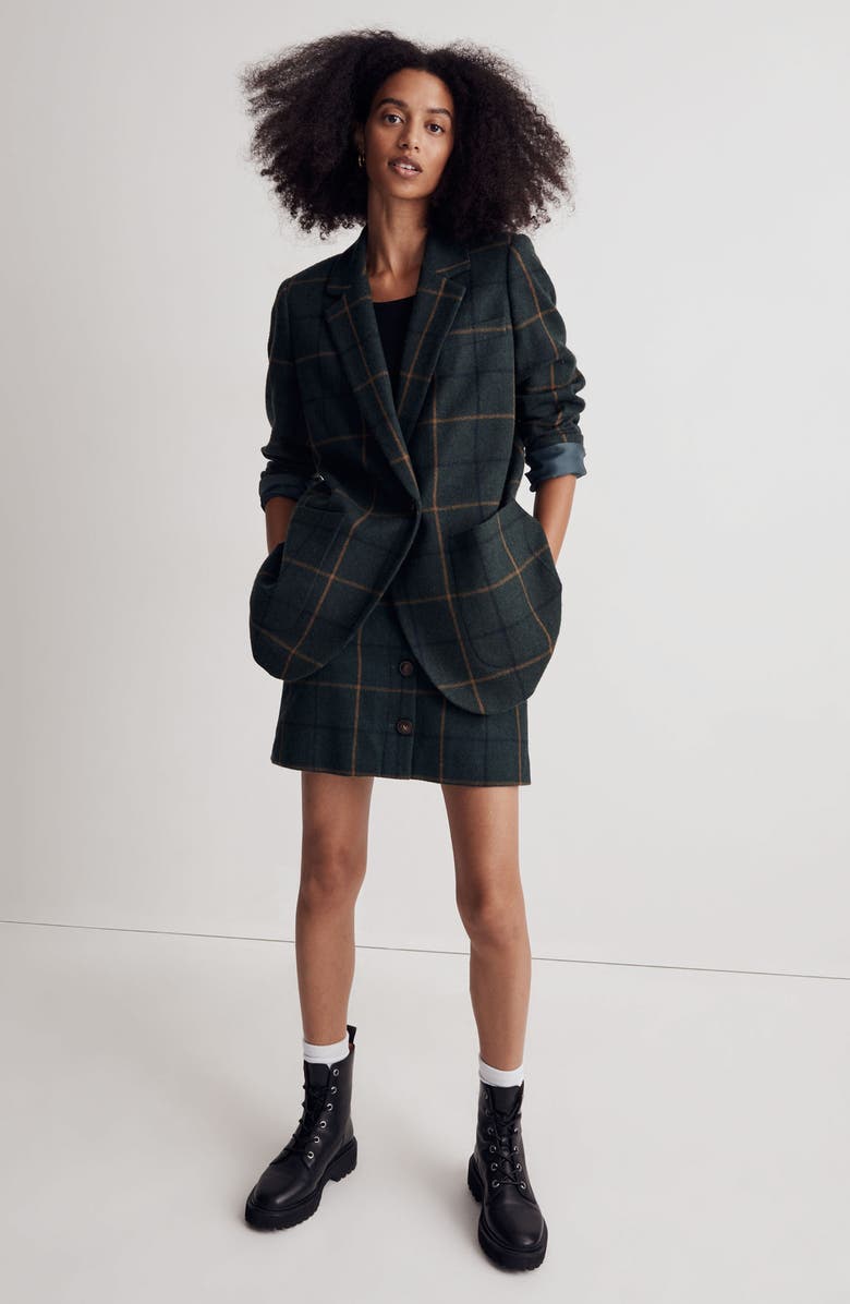 Madewell Larsen Windowpane Blazer, Alternate, color, 