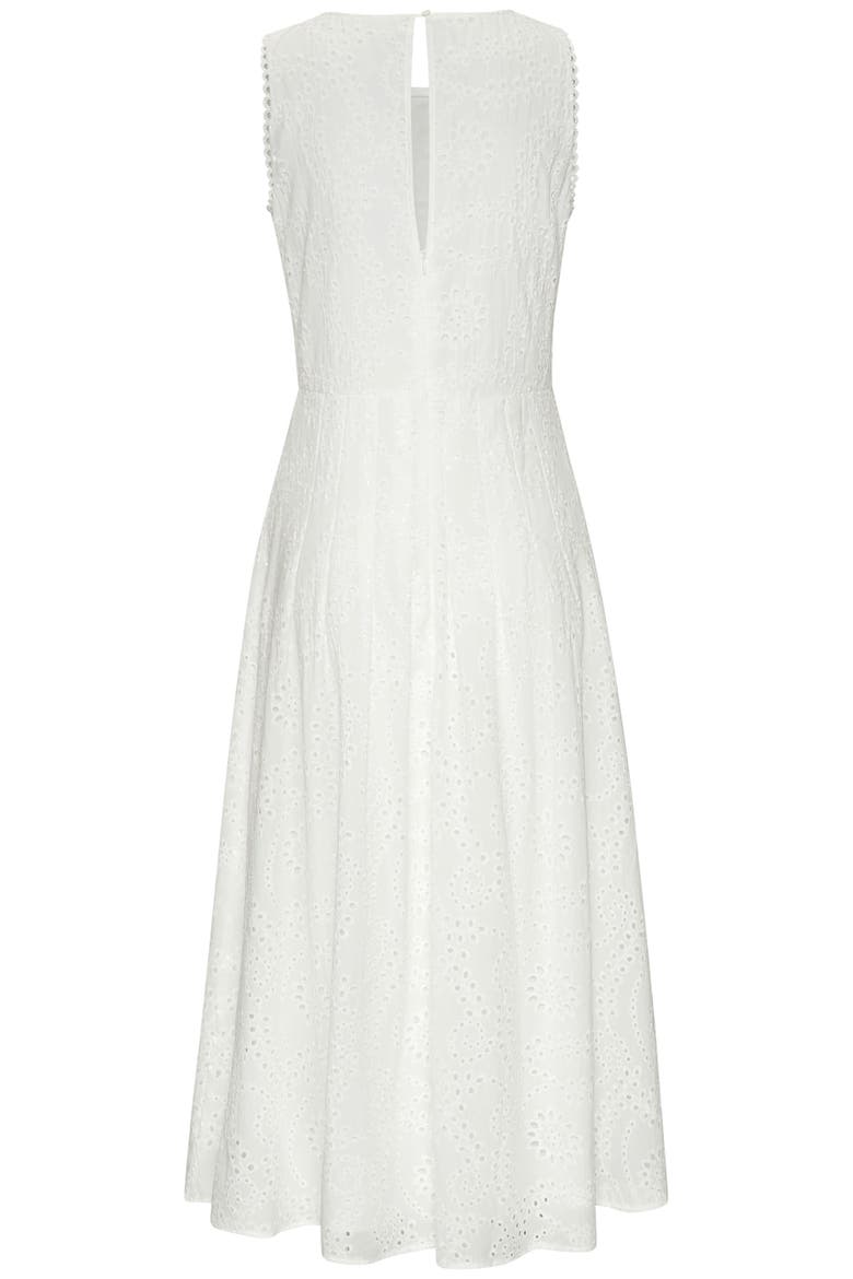 Sleeveless Eyelet Maxi Dress, Alternate, color, White
