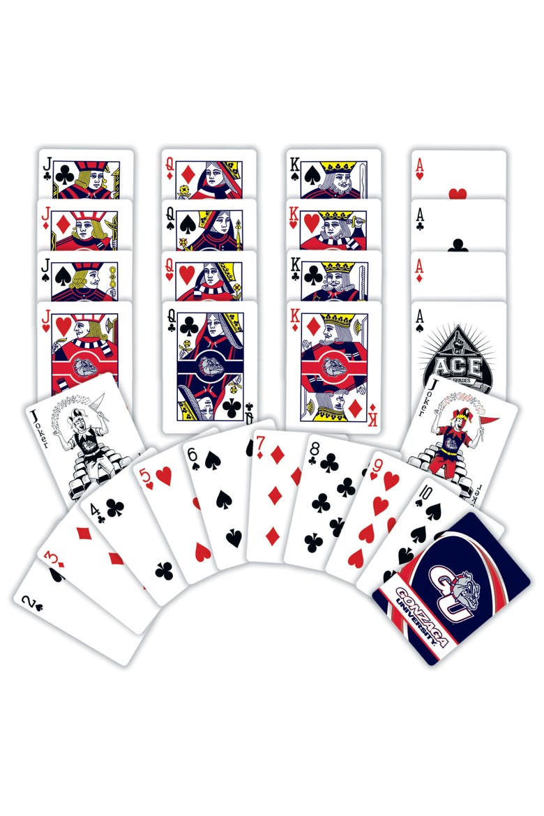 Gonzaga Bulldogs Playing Cards, Alternate, color, Multicolor