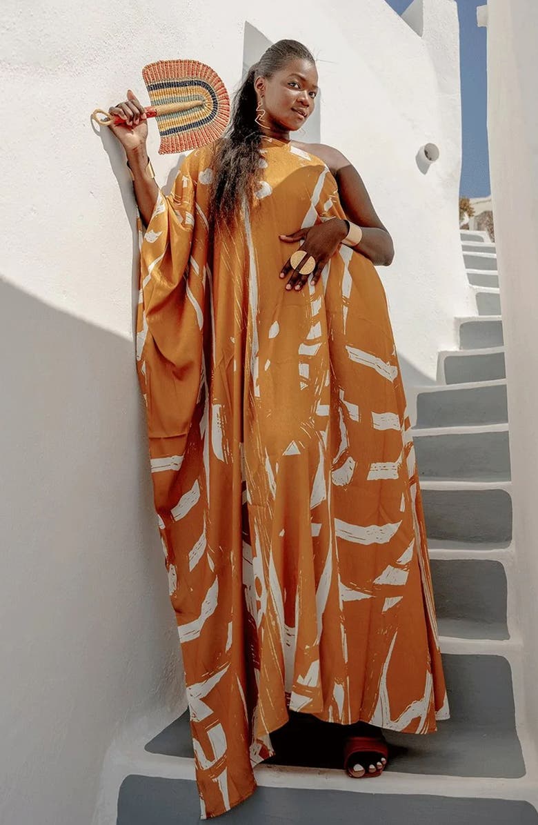 DIARRABLU Satu One-Shoulder Dress, Alternate, color,