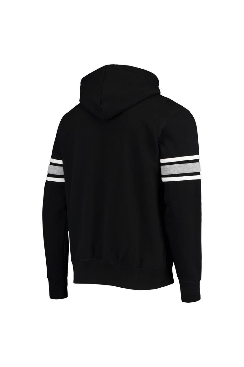 Men's '47 Black Las Vegas Raiders Double Block Pullover Hoodie, Alternate, color, Black
