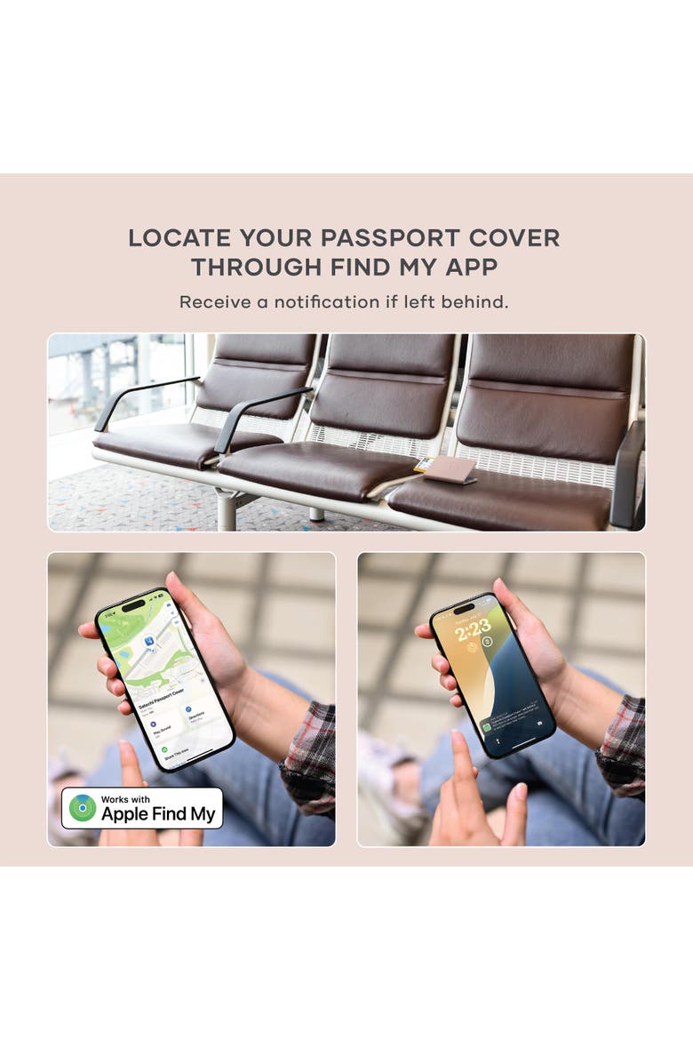 Vegan Leather FindAll Passport Cover, Alternate, color, Desert Rose