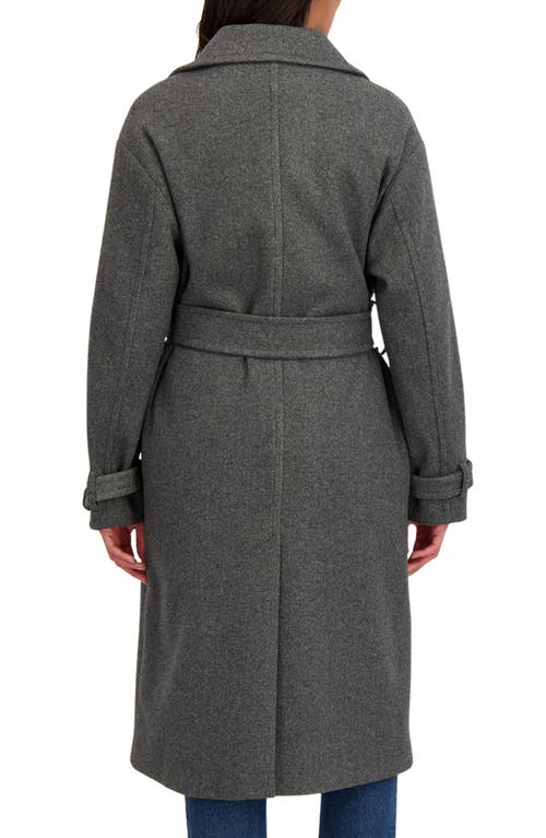 Sebby Wool Oversize Trench Coat In Gray