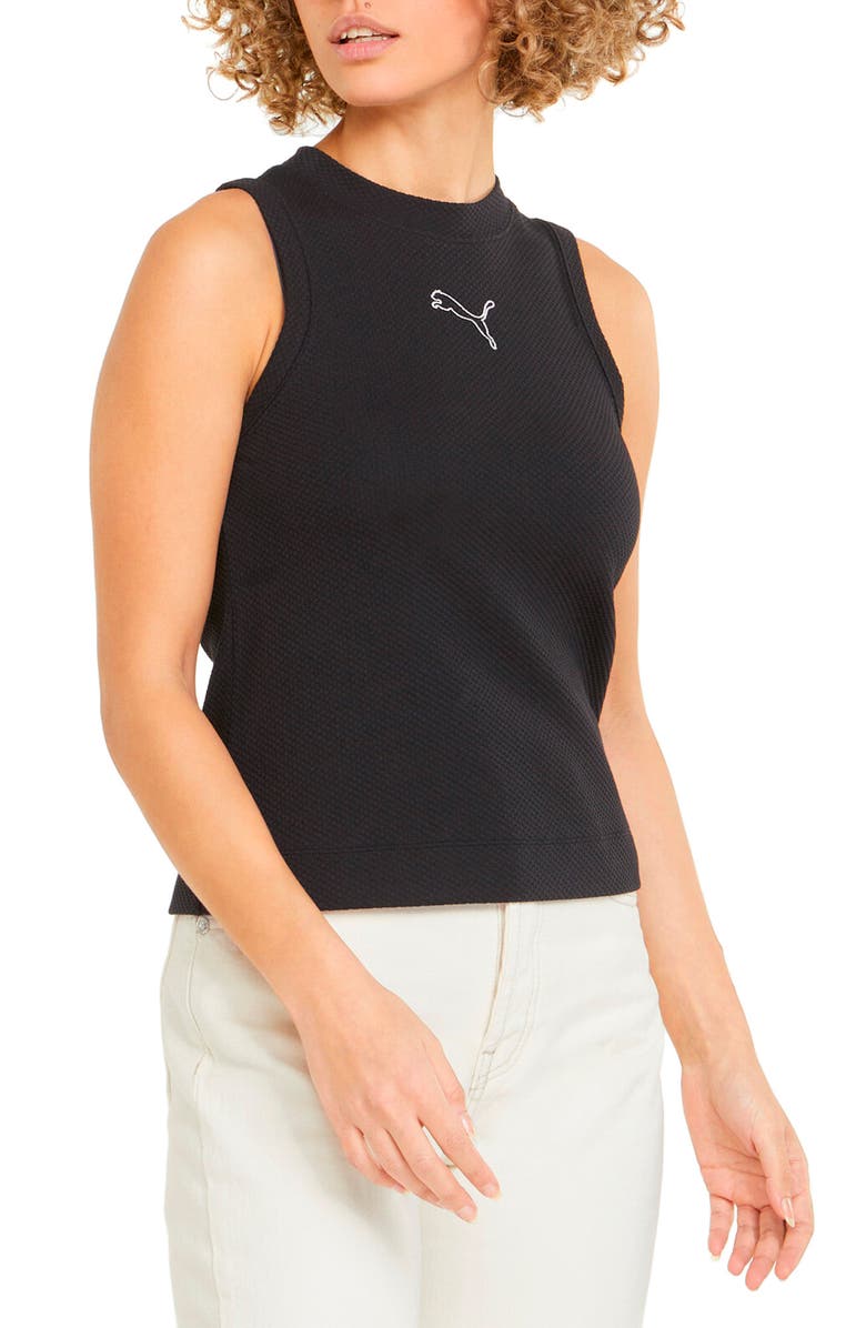 PUMA Cotton Jersey Tank Top, Main, color, 