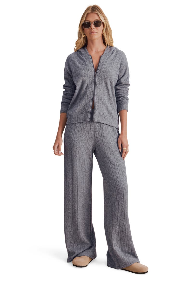 Soft Sweater Pants, Alternate, color, DARK NAVY BLUE HEATHER