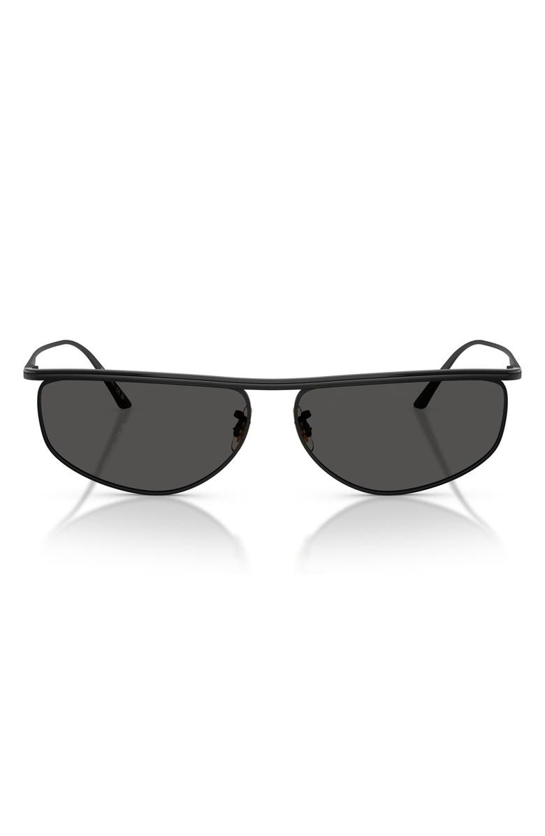 Oliver Peoples x KHAITE 59mm Oval Sunglasses, Main, color, Matte Black/ Black / Grey