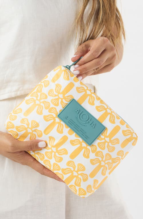 Aloha Collection Small Puali Water Resistant Tyvek® Zip Pouch In Yellow