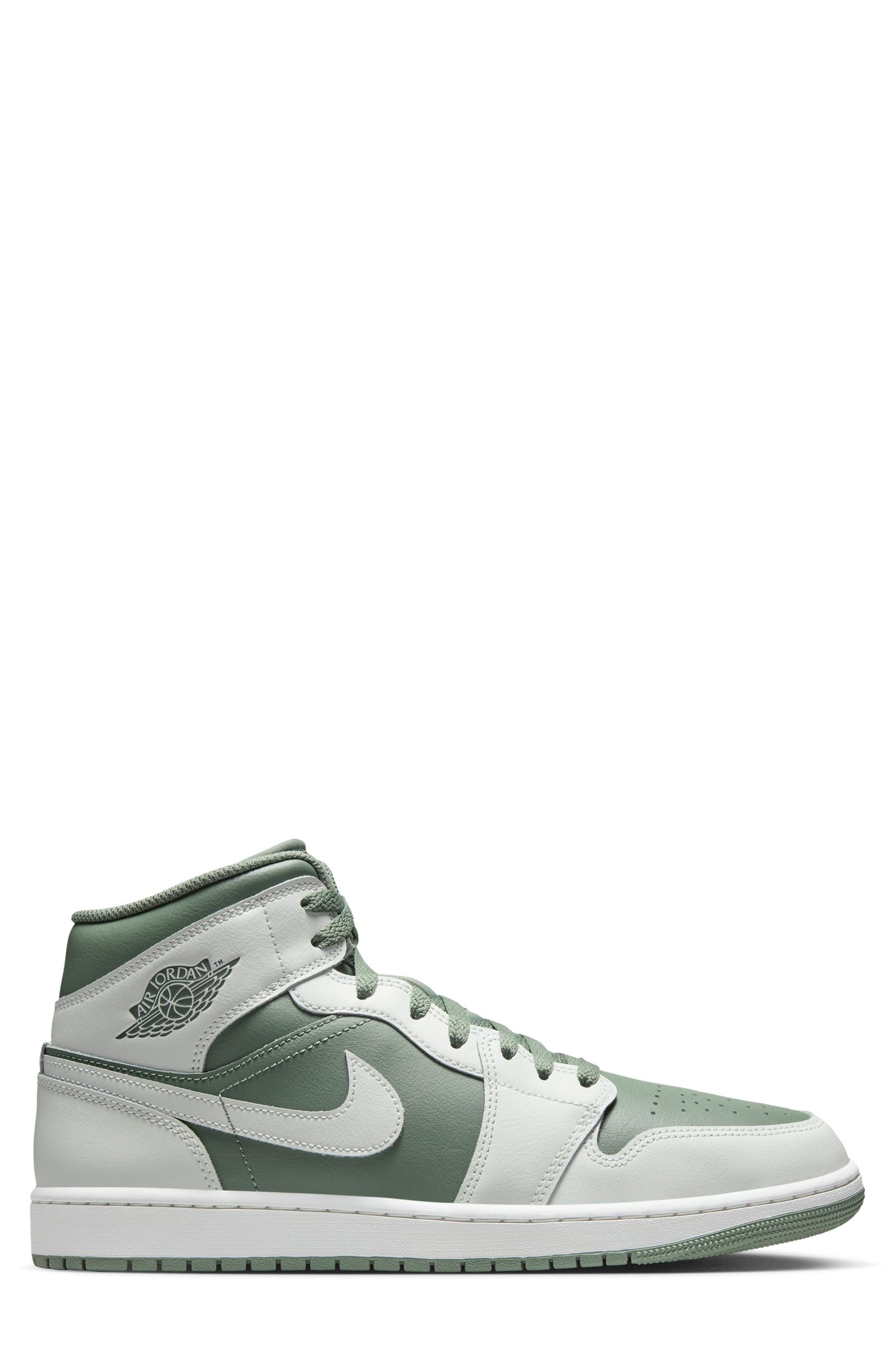 Jordan Air Jordan 1 Mid Basketball Sneaker, Alternate, color, Summit White/ Vintage Lichen