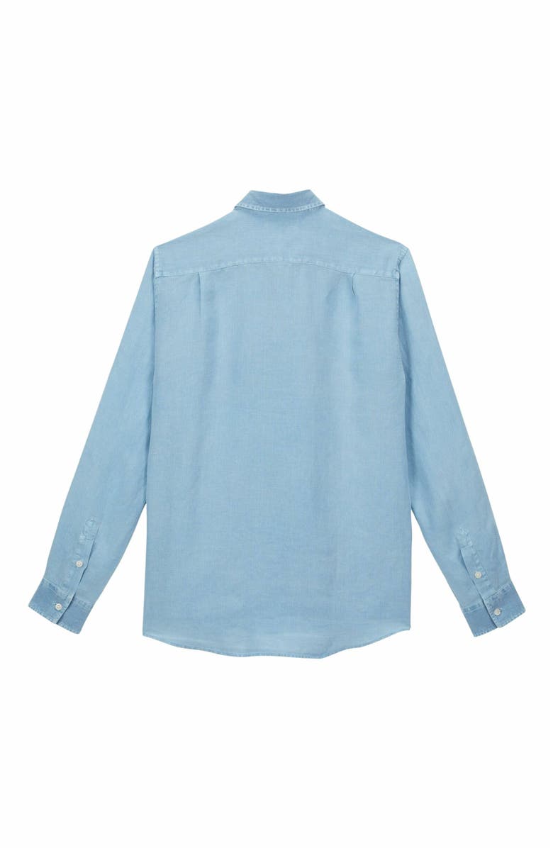 Vilebrequin Men's Solid Linen Mineral Dye Shirt, Alternate, color, 