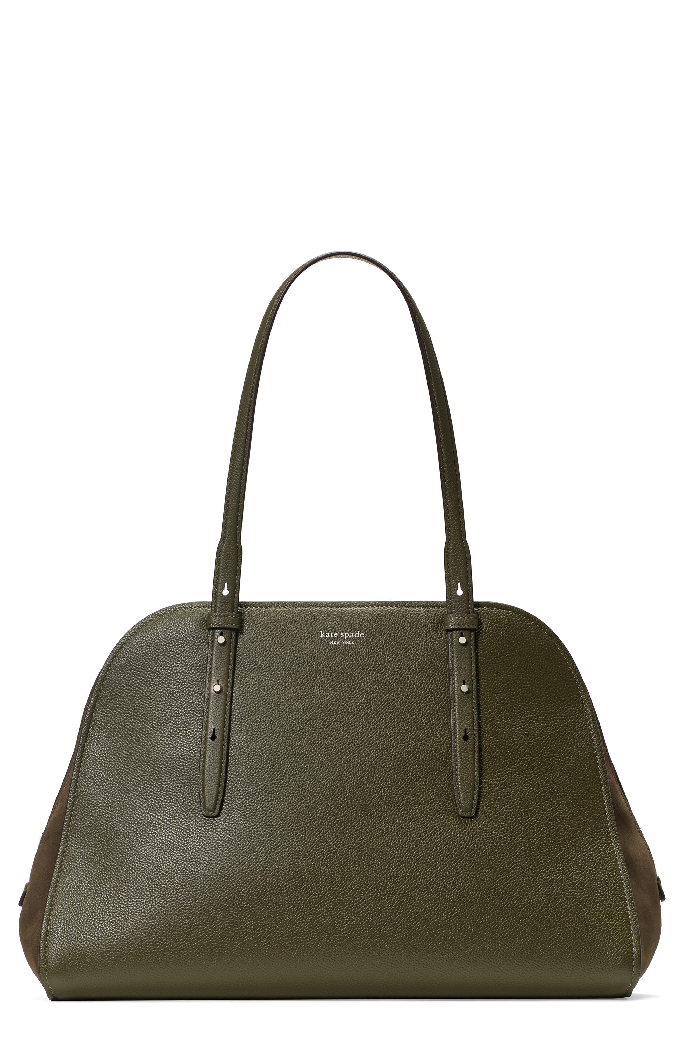 Kate Spade New York do it all pebble leather and suede carryall tote, Main, color, 