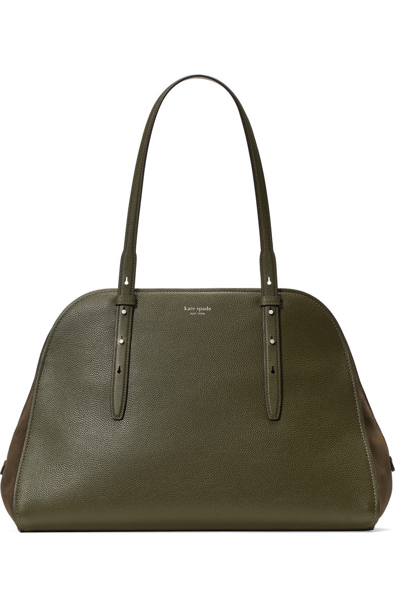 Kate Spade New York do it all pebble leather and suede carryall tote, Main, color, Seaweed Multi