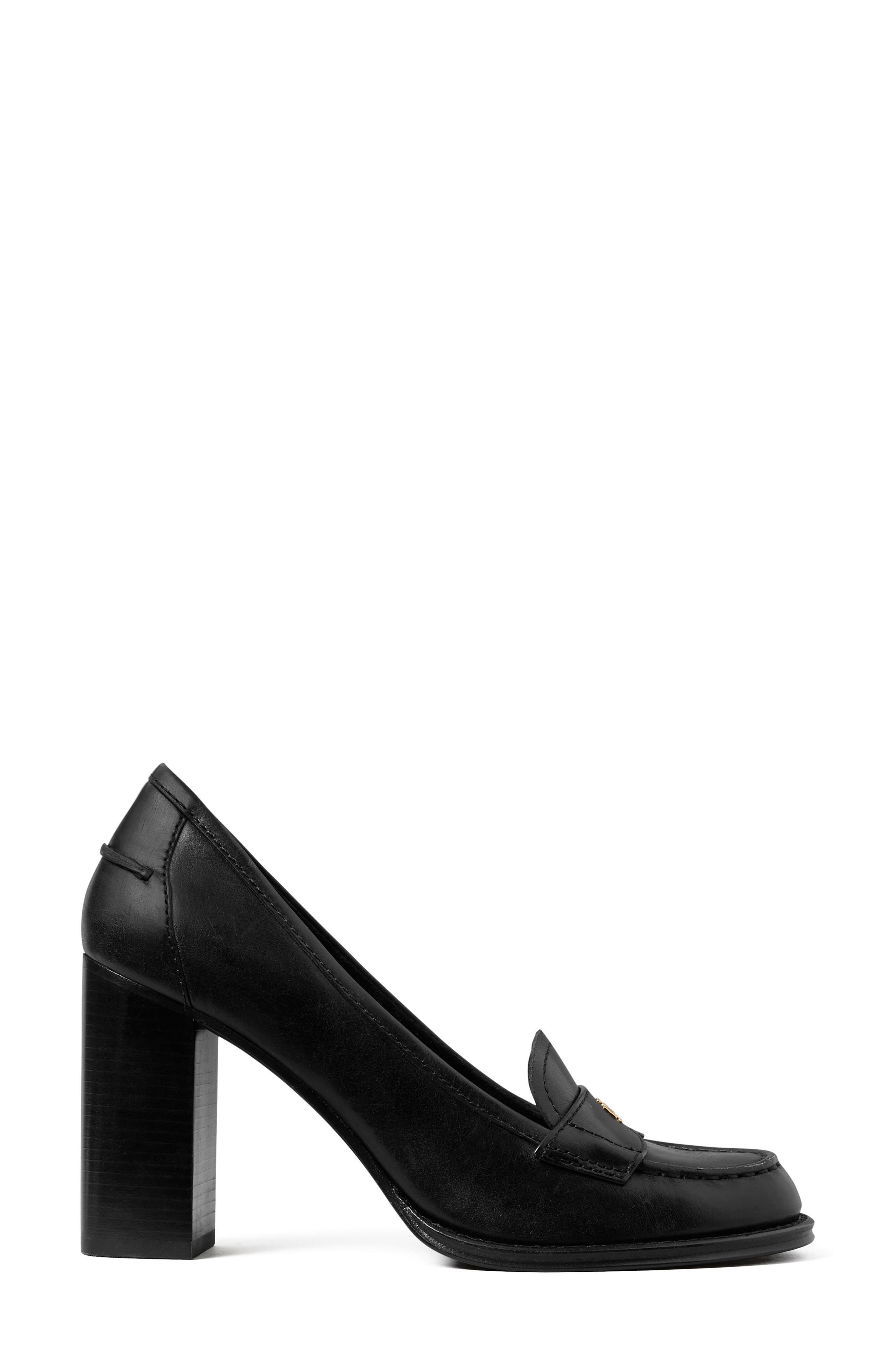 Vintage Heeled Loafer, Alternate, color, PERFECT BLACK