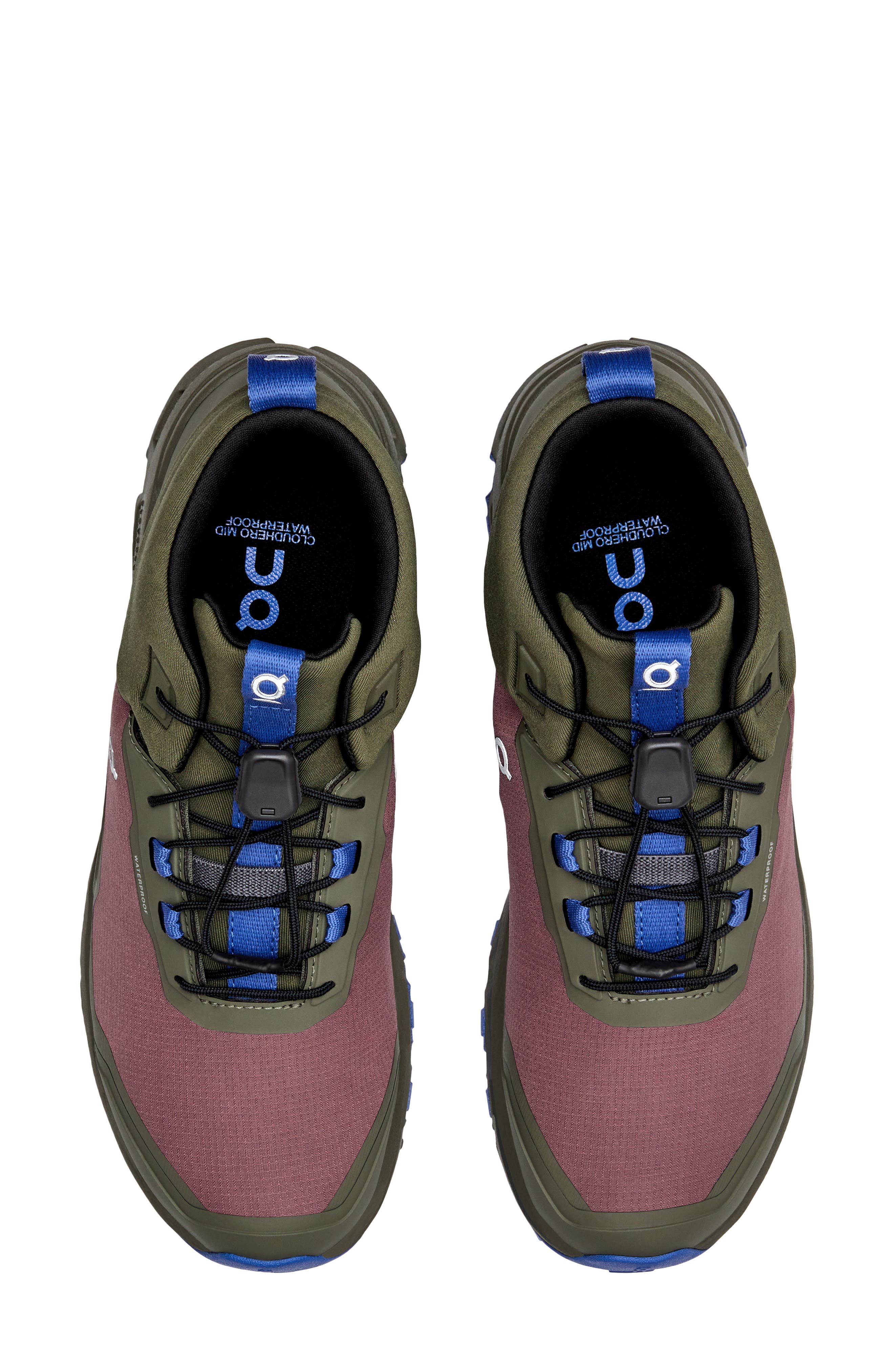 On Kids' Cloudhero Mid Waterproof Sneaker, Alternate, color, Cherry/Olive