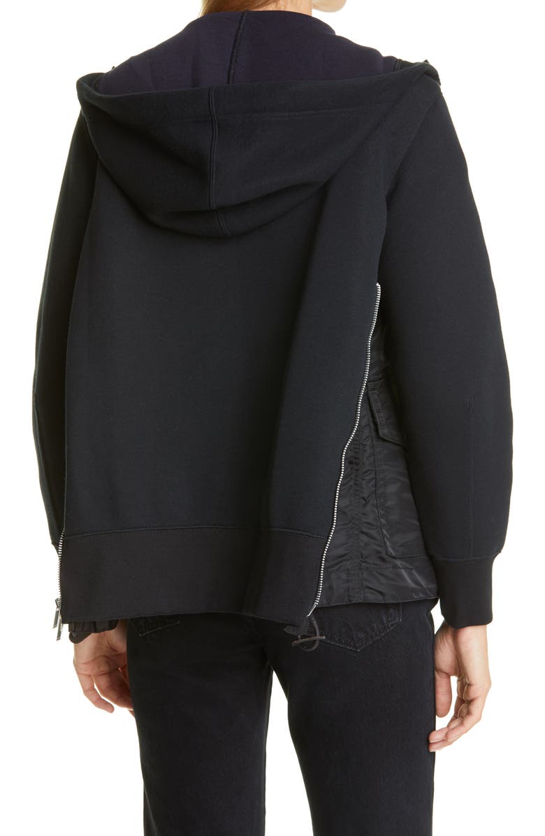 Sacai MA-1 Side Gusset Sponge Hoodie, Alternate, color, 