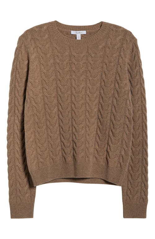 Max Mara Slim Fit Cable-knit Cashmere Pullover Clothing In Brown
