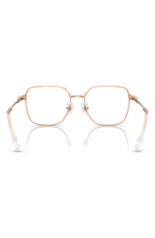Swarovski 53mm Square Optical Glasses In Rose Gold