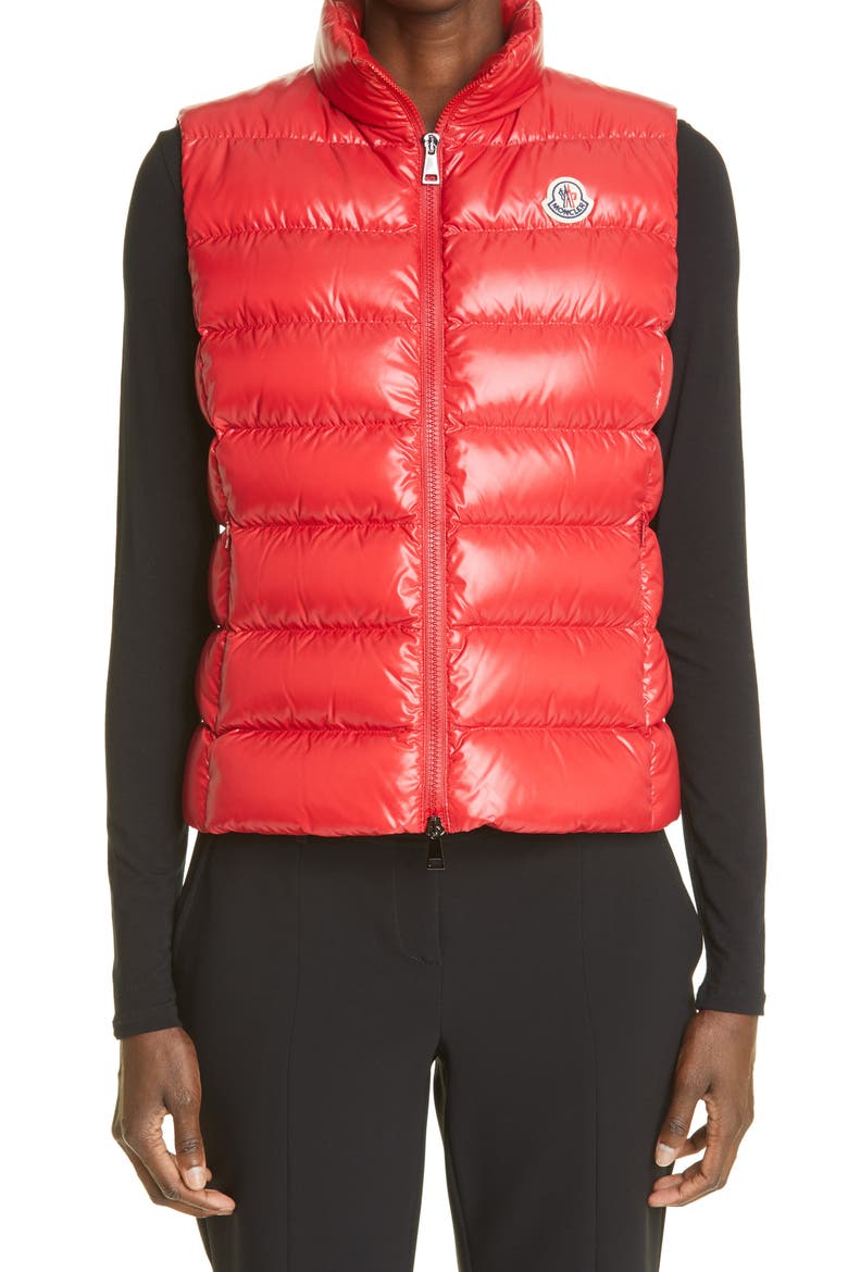 Ghany Water Resistant Down Puffer Vest, Main, color, RED