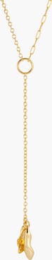 YOJ Lasa Lariat Mix Chain Necklace in Gold