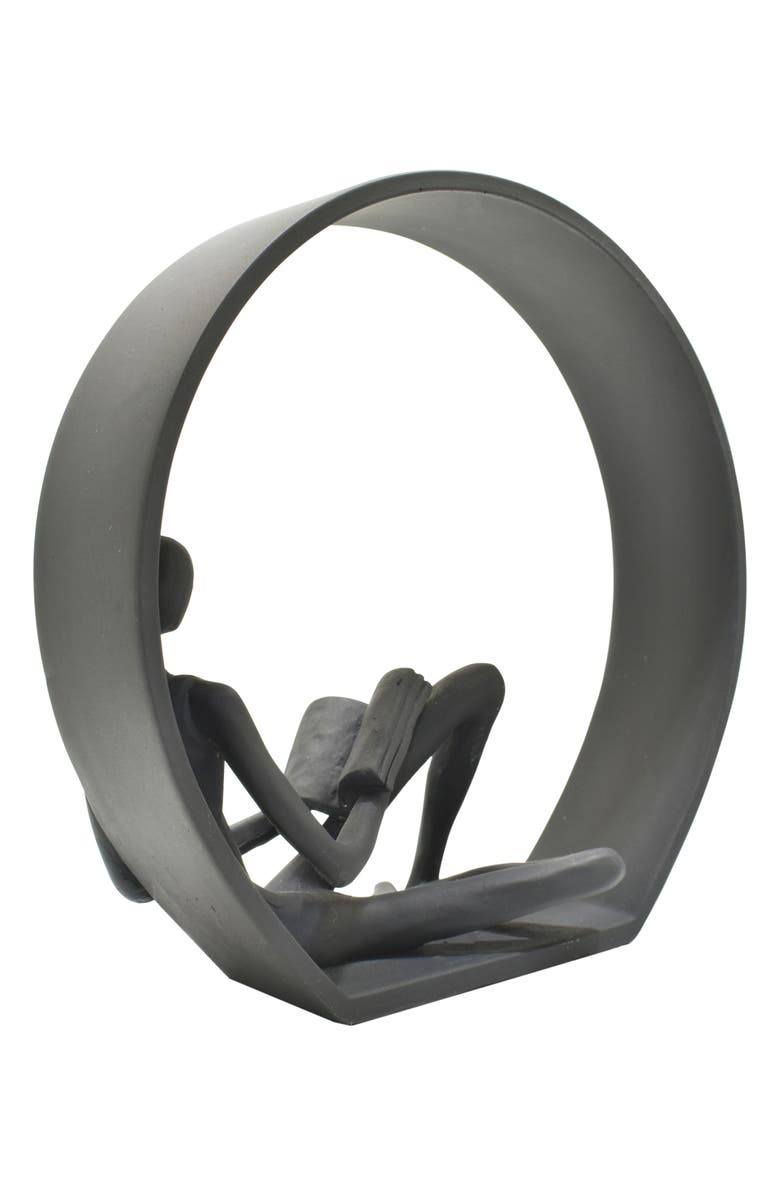 KINETIC Encircled Reader Sculpture, Alternate, color, Black