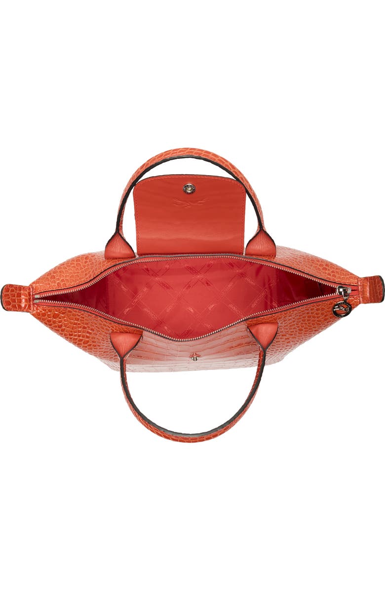 Longchamp Small Le Pliage Croc Embossed Tote, Alternate, color,